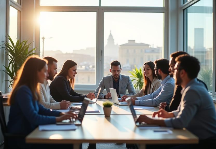 Team GestioneCanale in ufficio a Roma